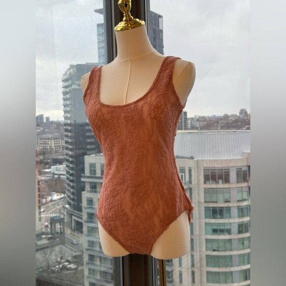 🆕 ZIMMERMANN 🧿 NWT Lace Scoop Neck Bodysuit, Blush - Sz 2 US 6 / 8 - Picture 10 of 13